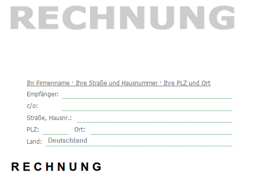 Rechnungen durchsuchen
