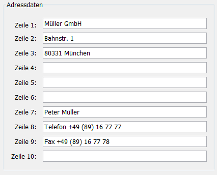 Adressdaten