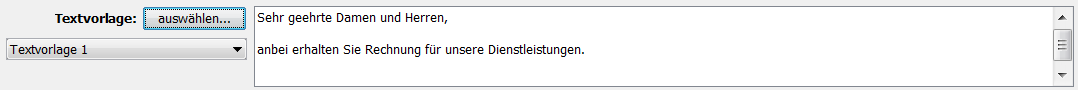 Auswahl der Textvorlage
