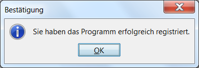Registrierungsbestätigung