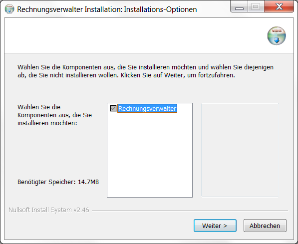 Installation des Rechnungstools